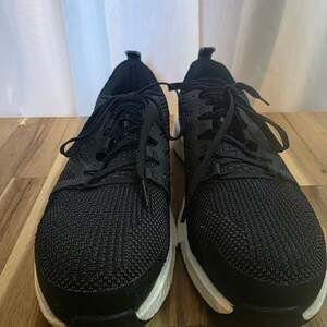 REEBOK Women Fusion Flex Weave Comp Safety Toe Work Black Sneakers Size 8.
